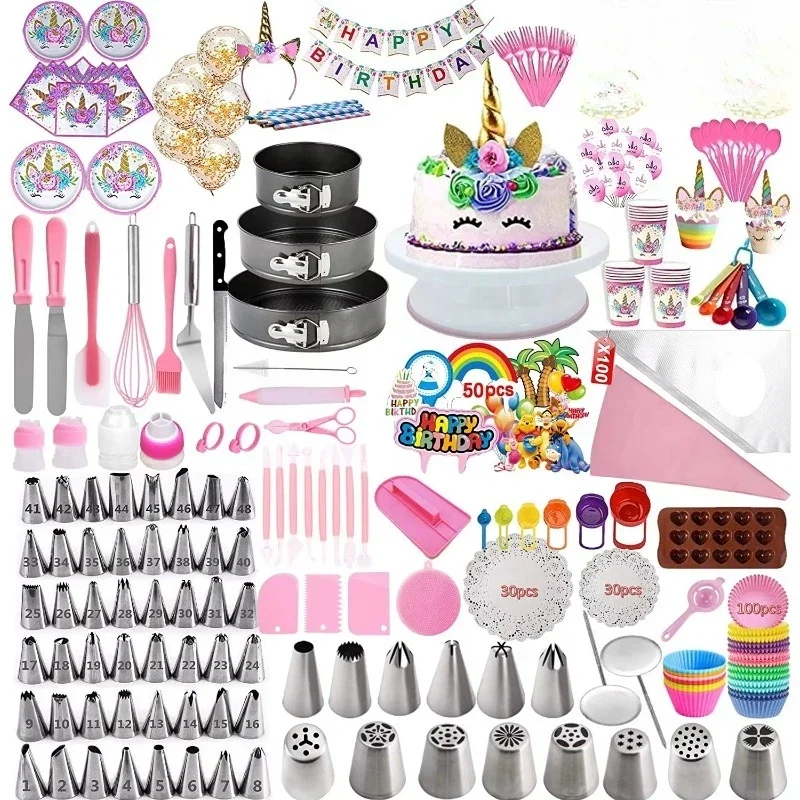 Top New Pieces Cake Decoration Supplies Set Baking Accessories Fudge Cake Plate Mould Cake Decoration Tools Set