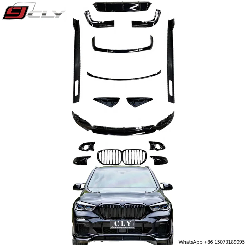 CLY Factory Wholesale Car Body Kit for  X5 G05 19-23 Upgrade Black Warrior Body Kit Full Bumper Lip LED Grill Headlights Wing