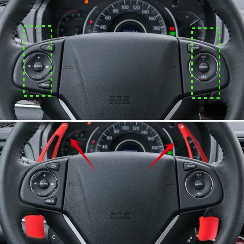 

For Honda Civic 9th 2012-2014 CR-V CRV 2016 2017 Car Steering Wheel Shift Paddles Shifter Extension