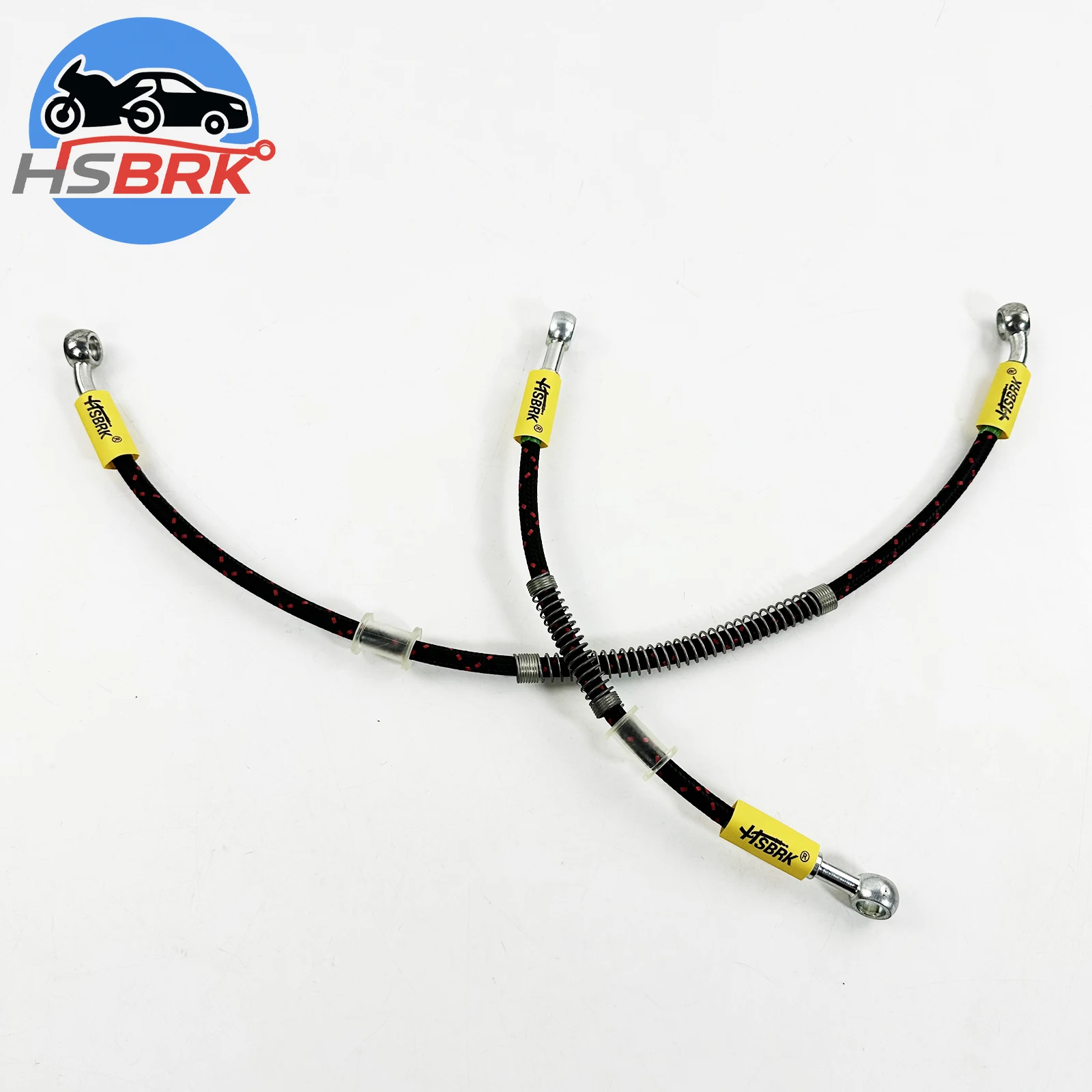 M10Joint BlackRed Nylon Brake Hose 10–200CM High Temperature Resistant Anti-Explosion Brake Line for Motorcycle/Car Modification