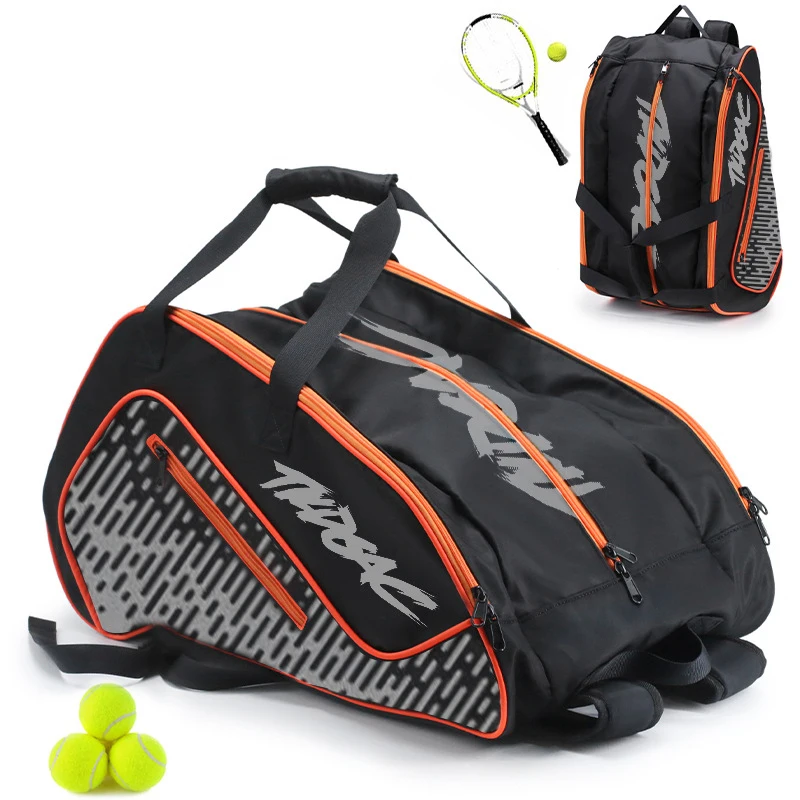 

Рюкзак для теннисных ракеток премиум-класса, вместительная сумка для падела и пиклбола для взрослых, с отделением для обуви, сумка для падела, пиклбола и тенниса