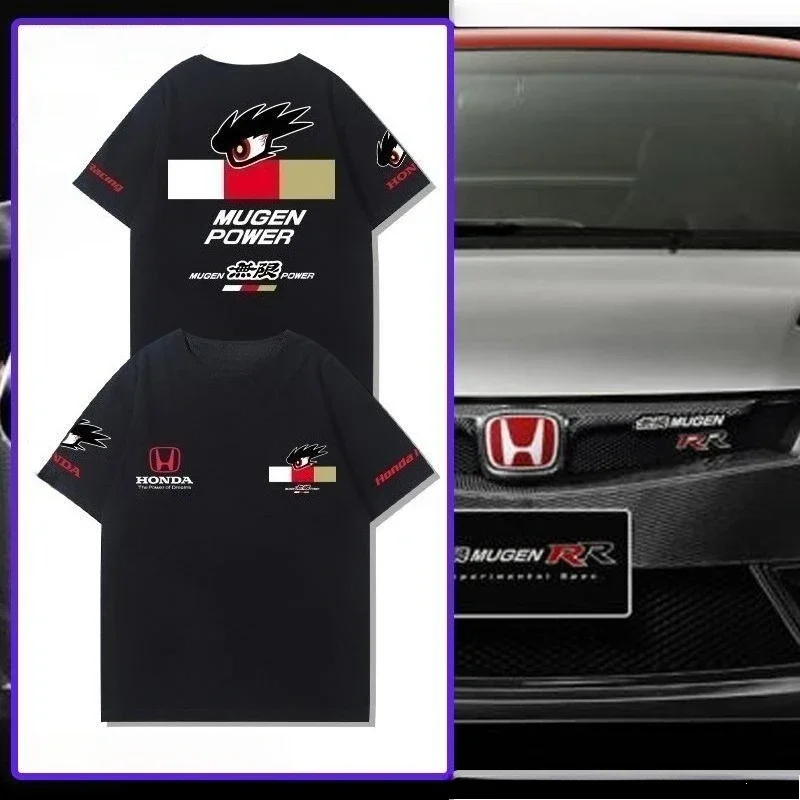 

Мужская и женская футболка Honda Япония MUGEN Unlimited Rider с короткими рукавами, летняя универсальная одежда для гонок на мотоциклах