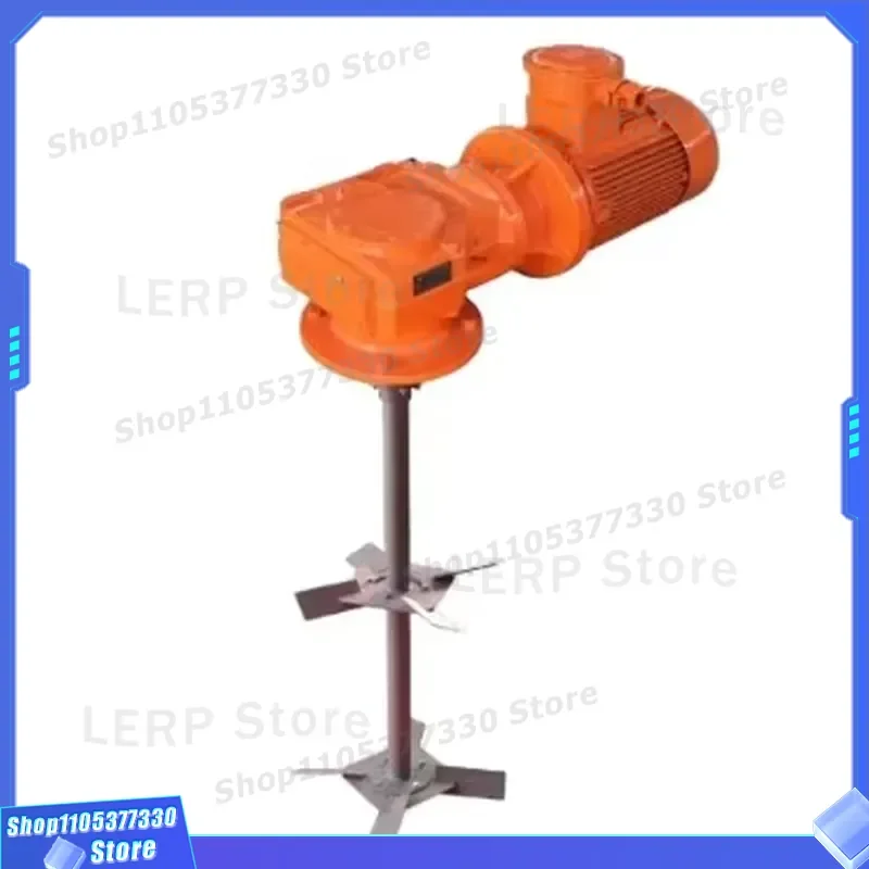 Single Impeller Mud Mixer with Worm Gear Reducer for Drilling Mud Tank Heavy Duty Industrial Mixing Equipment Double Shaft