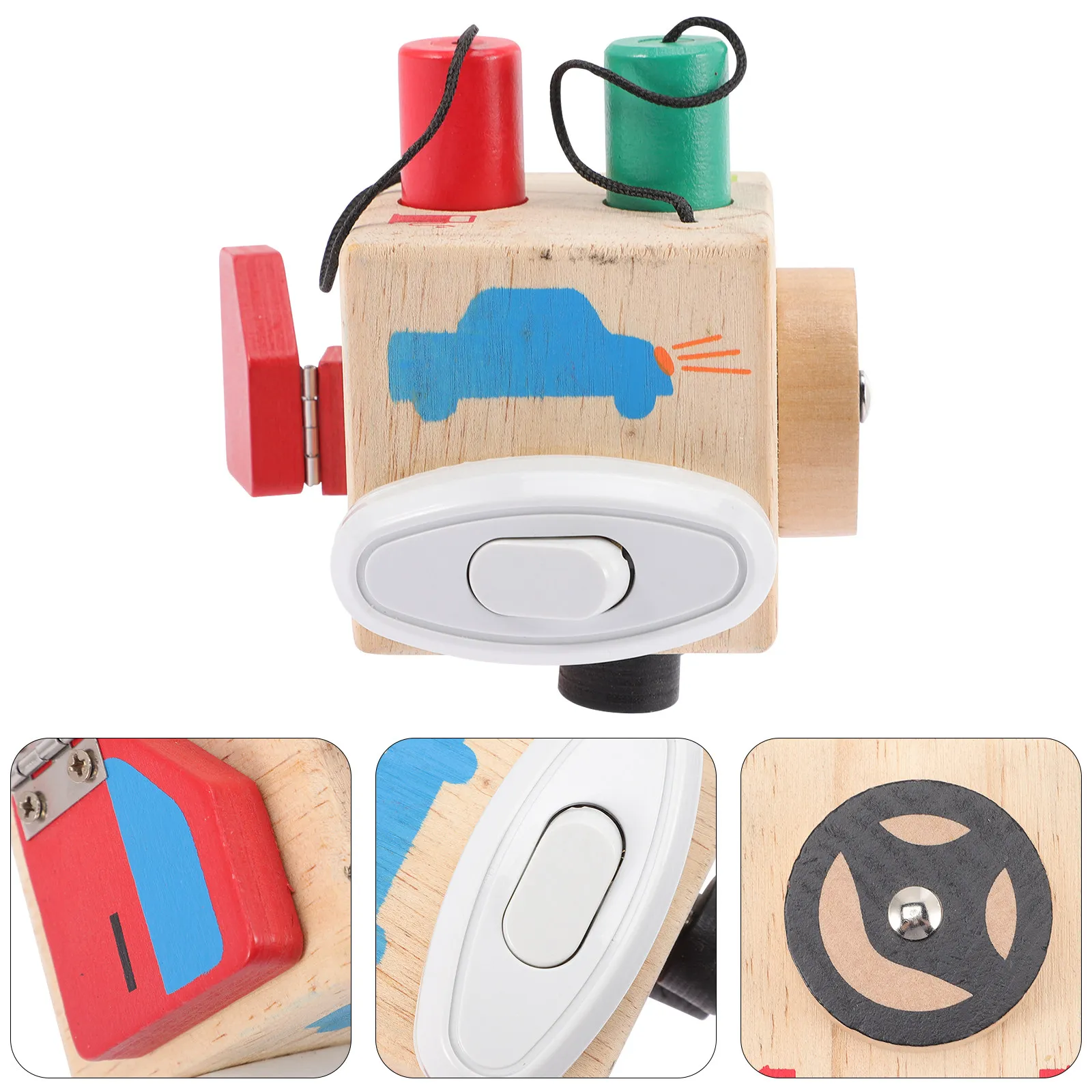 

Early Learning Busy Cube Premium Wood Montessori Busy Board Educational Activity Cube Toddler Fidget Sensory Development