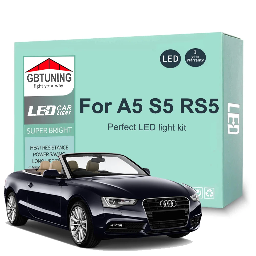 Canbus ha condotto gli strumenti della lampadina interna per Audi A5 S5 RS5 8TA 8 t3 B8 B9 Sportback Coupe 2007-2014 2015 2016 2017 accessori per