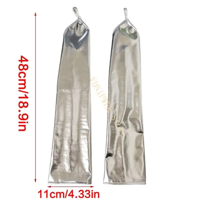 Găng tay chiều dài khuỷu tay bóng mượt thời trang, vải nhẹ hoàn hảo cho trang phục và chụp ảnh D08E