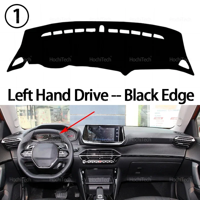 Armaturenbrett-Abdeckung, Anti-Rutsch-Matte, Schutzpolster, Auto-Sonnenschutz, Teppich, Teppich für Peugeot 2008 E-2008 208 E208 GT 2019–2022 – Detail 10