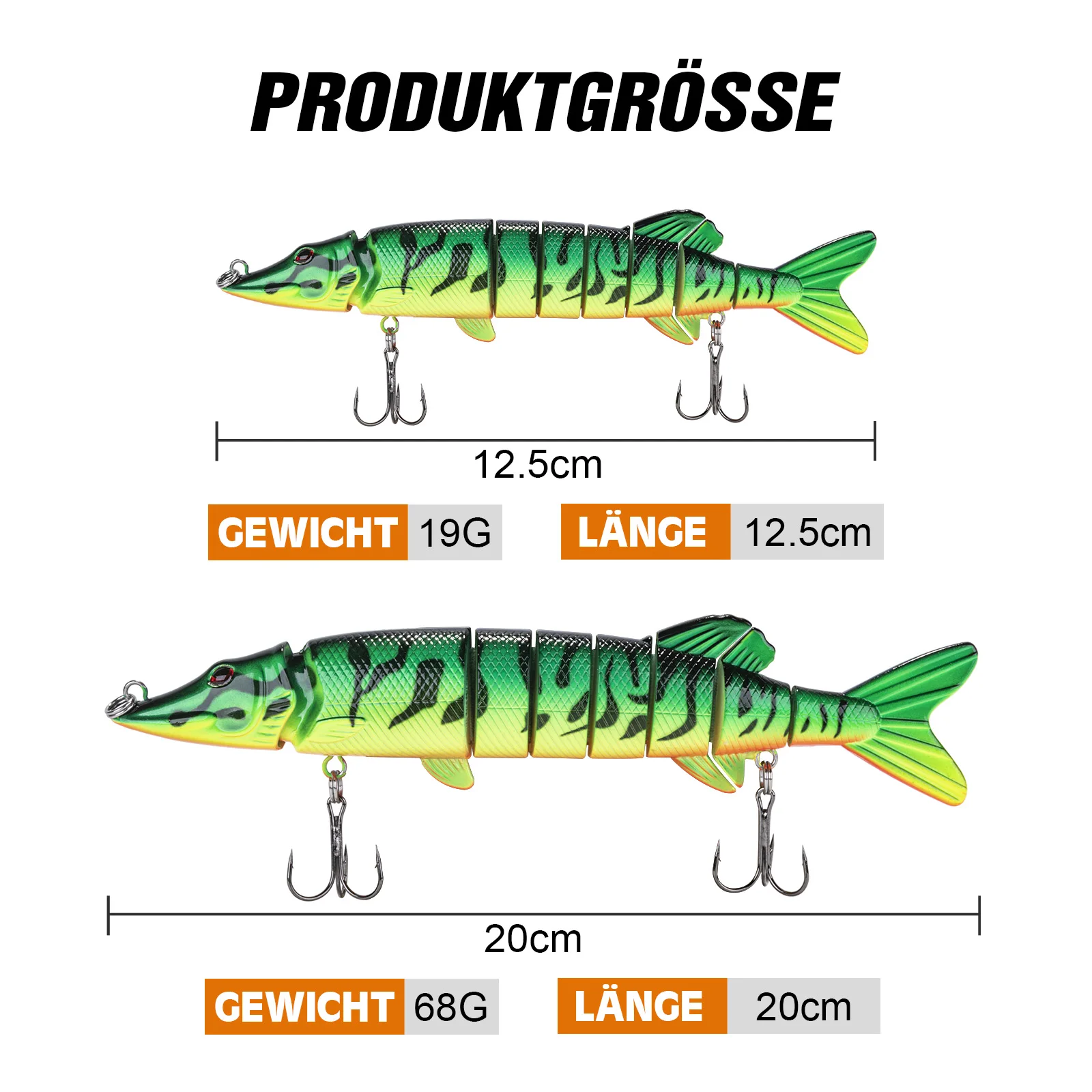 Goture Lifelike Big Size Multi Jointed Fishing Lure Swimbait 12.5cm 20cm 19g 60g Hard Baits Wobbler Tackle Sinking Crankbait