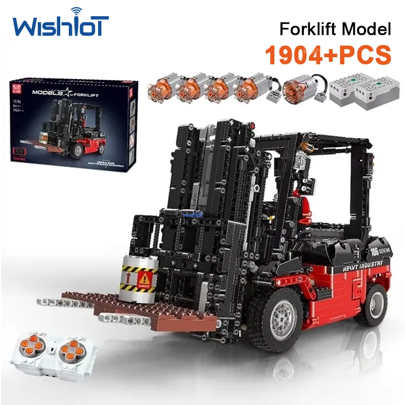 

13106S 1904pcs Stacker Construction Vehicle Building Block Set Remote Control APP Model Assembly Bricks Kids Christmas Gift Toys