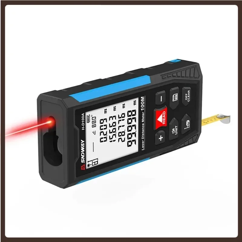 2026  Digital Rangfinder 2 in 1 Laser Ditance Meter with Tape Measure Self Calibration 100 Set Data Storage Laser