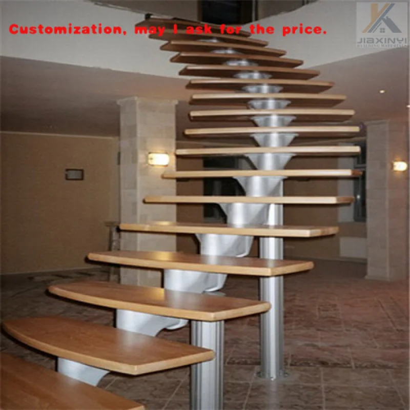 

custom.Staircase/staircases With Single Carbon Steel Beam Design and Wood Treads