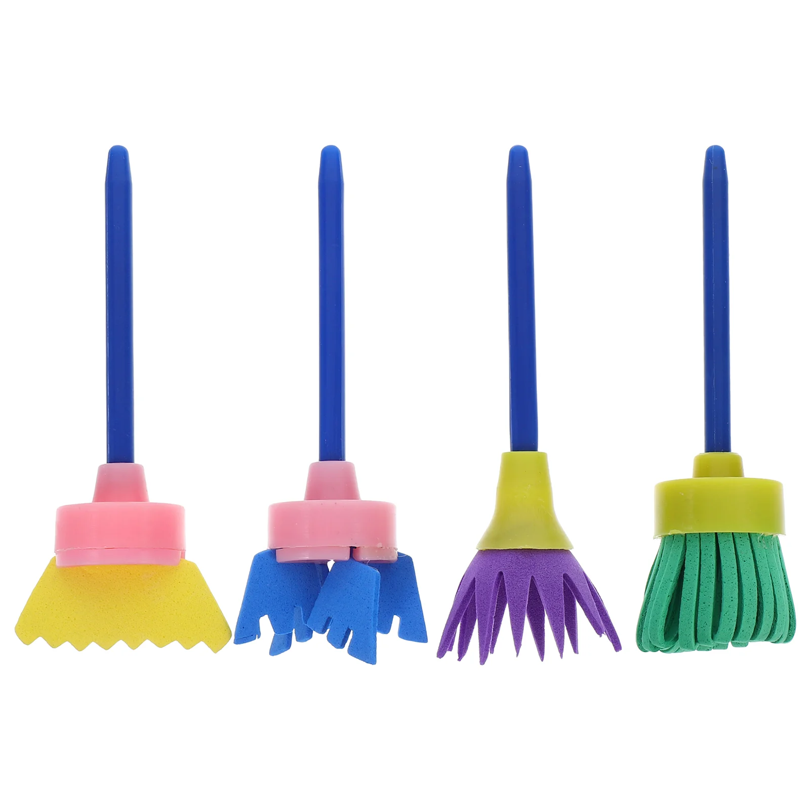 

4 Pcs Painting Sponge Brush EVA Stamps Supplies Soft Reusable Kids Craft Tools Sponge Brush For Painting Foam Stamps