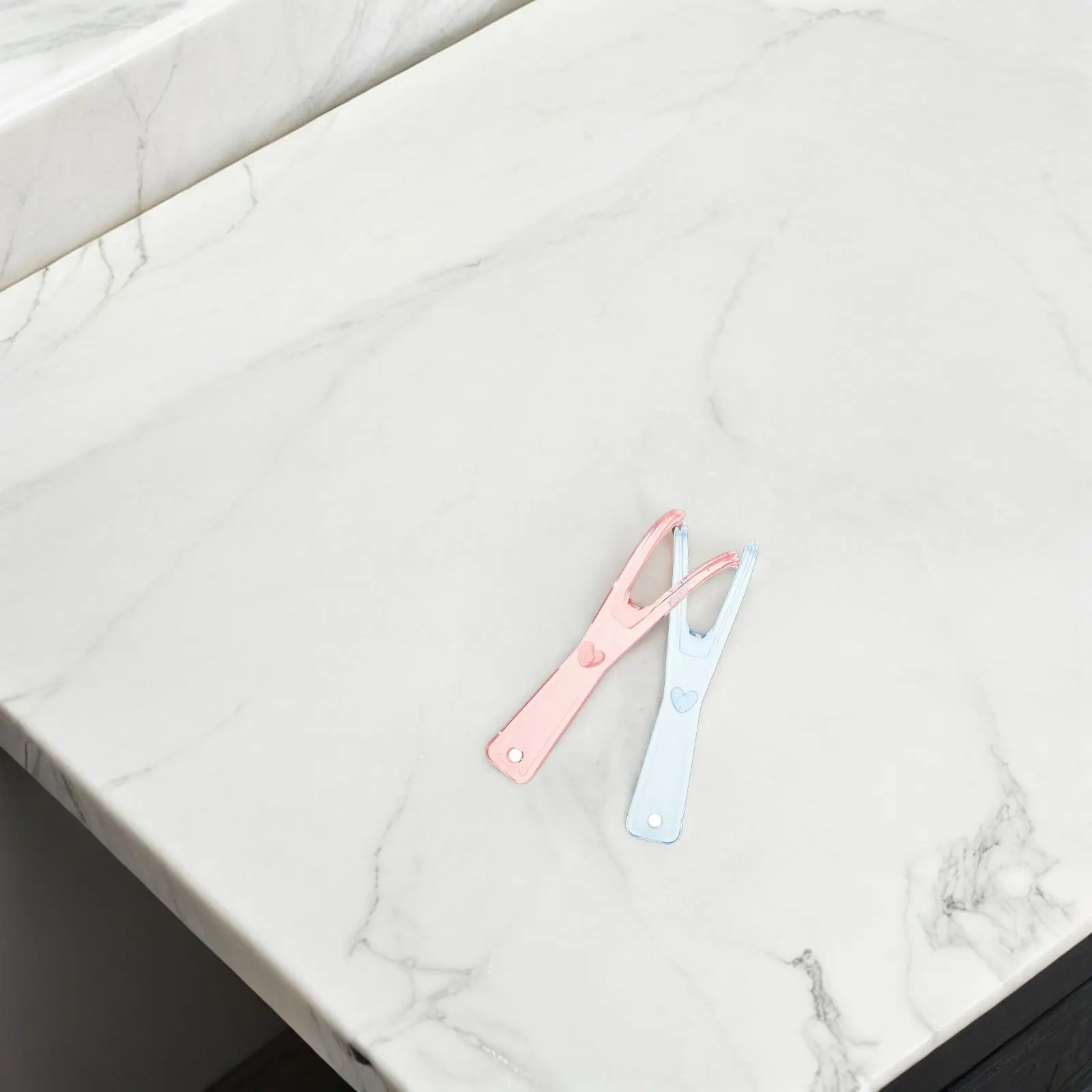 

Набор из 2 держателей для зубной нити: прочный полипропилен, удобный захват, нескользящие, для чистки зубов, уменьшают воспаление десен, розовый, синий