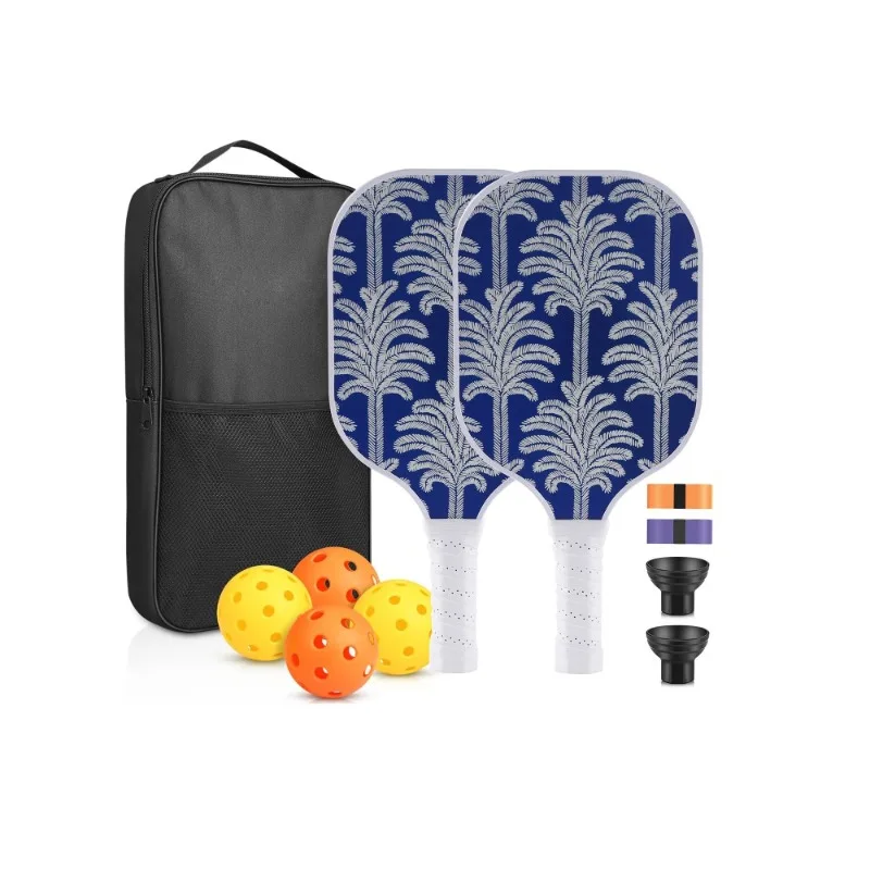 

Pickleball Paddles Set Rackets Portable Racket Cover Carrying Bag 2Ball Picker USAPA Approved Honeycomb Core 4 Balls 2grip Tape