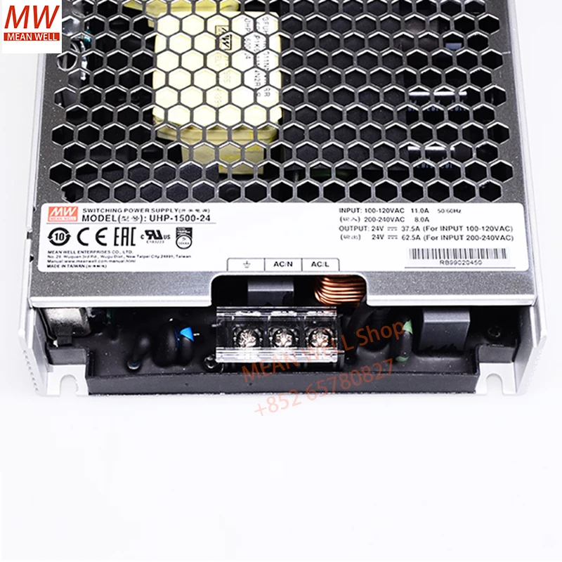 MEAN WELL 1500W Slim Type with PFC Switching Power Supply UHP-1500-24 UHP-1500-48