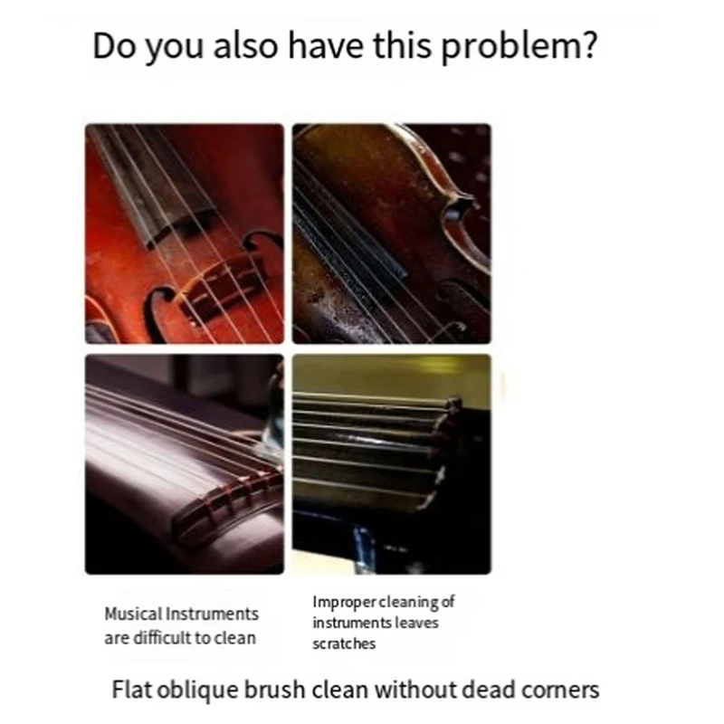 AEB0-Universal Violin Cleaning Brush Professional Soft Deep Cleaning Brush For Guzheng Violin Accessories Dust Sweeping Tools