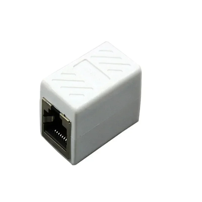 RJ45 konektor Coupler Ethernet kabel LAN Inline Cat7/Cat6/Cat5e kabel Ethernet Extender adaptor Female Coupler hitam 2 buah