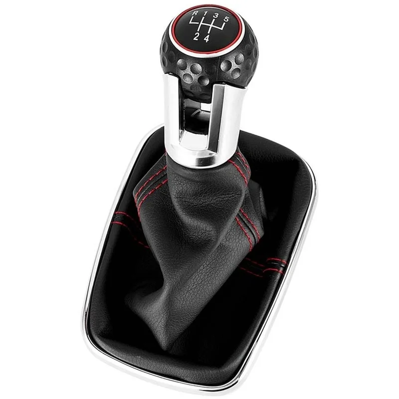 Super Sale Gear Shift Knob Lever Shifter Gaiter Boot 5/6 Speed for Volkswagen Golf Bora GTI MK4 Car Interior Accessories Upgrade