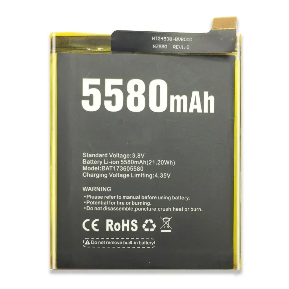 BAT173605580 Replacement Mobile Phone Battery For Doogee S60 / S60 Lite Bateria 5580mAh