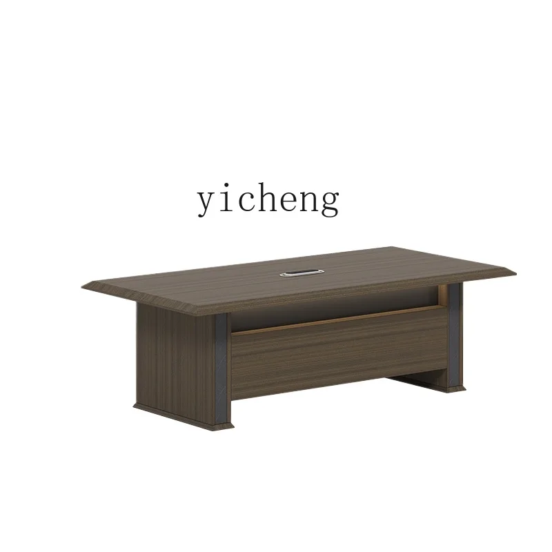 

Tqh Large Conference Room Table and Chair Combination Simple Modern Office Long Negotiation Conference Table Workbench