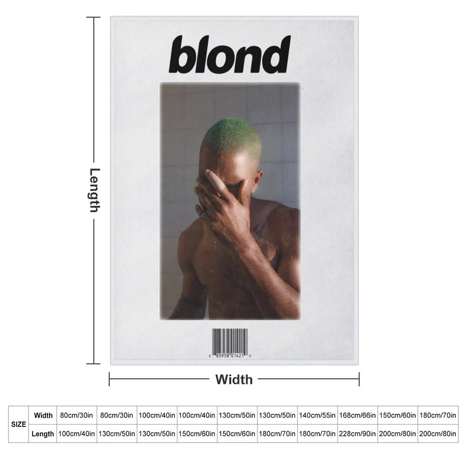 Blond Frank Ocean Album Grainy Vintage Retro Throw Blanket Loose Plaid on the sofa warm winter Blankets