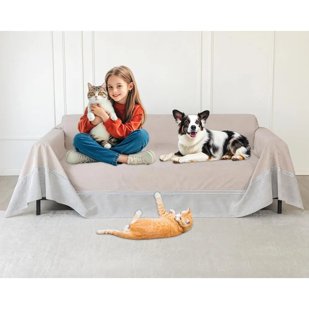 

Loiion Cat Scratch Furniture Protector - Anti-Slip, Waterproof Sofa Cover to Keep Cats Off, Pet-Friendly Couch Protectors for 3