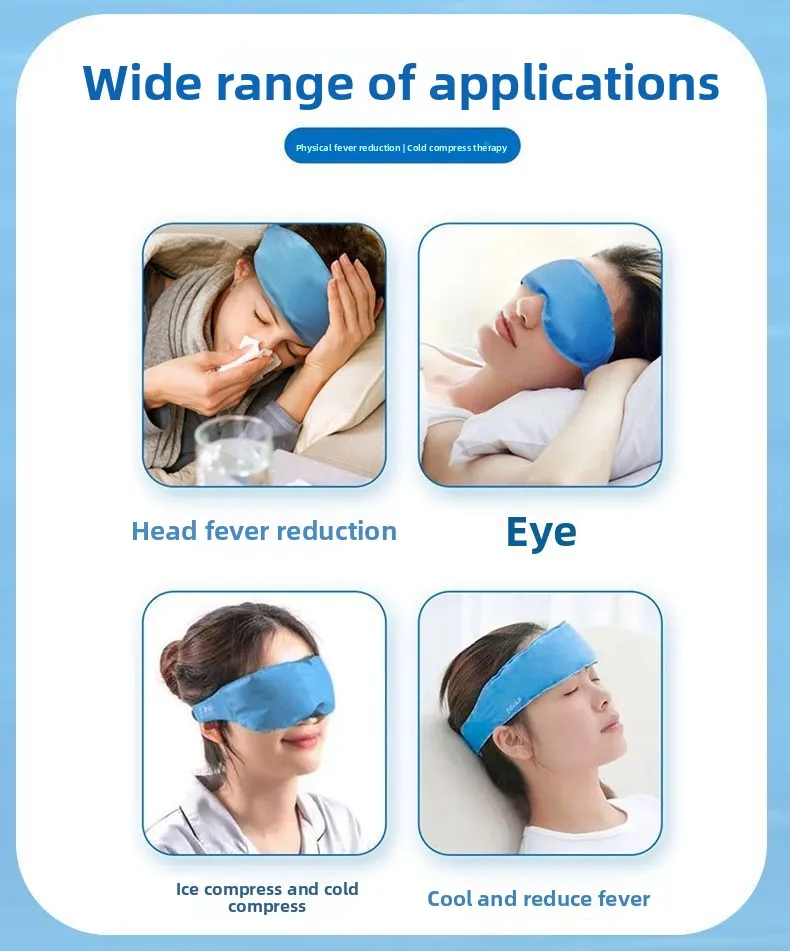 Pacote de gel de resfriamento reutilizável bandana alívio da febre terapia quente e fria compressa adultos redução de temperatura enxaqueca calmante fresco
