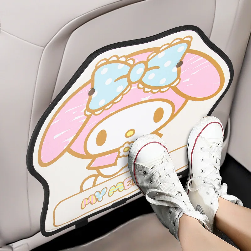 

Kawaii Sanrio Kuromi Anime Cartoon Car Seat Back Anti Kick Pad Anti Wear Pad Rear Seat Auto Anti Scratch Mat Car Accessories