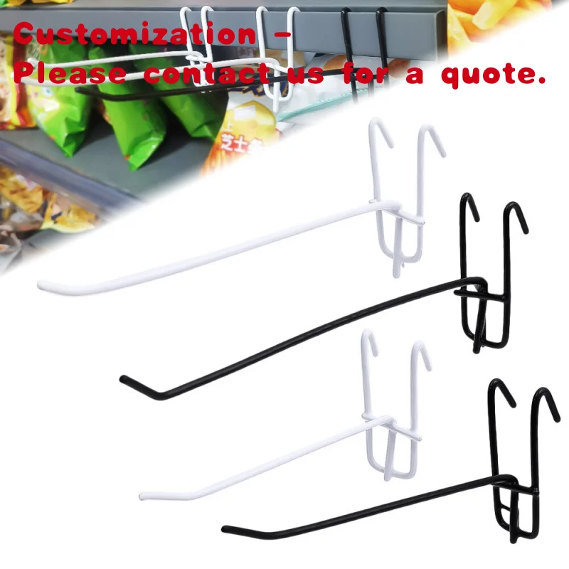 custom.Supermarket Grid Shelf Hook Jewelry Mobile Phone Accessories Hook Supermarket Shelf Display Hanger Metal Peg Board Hook