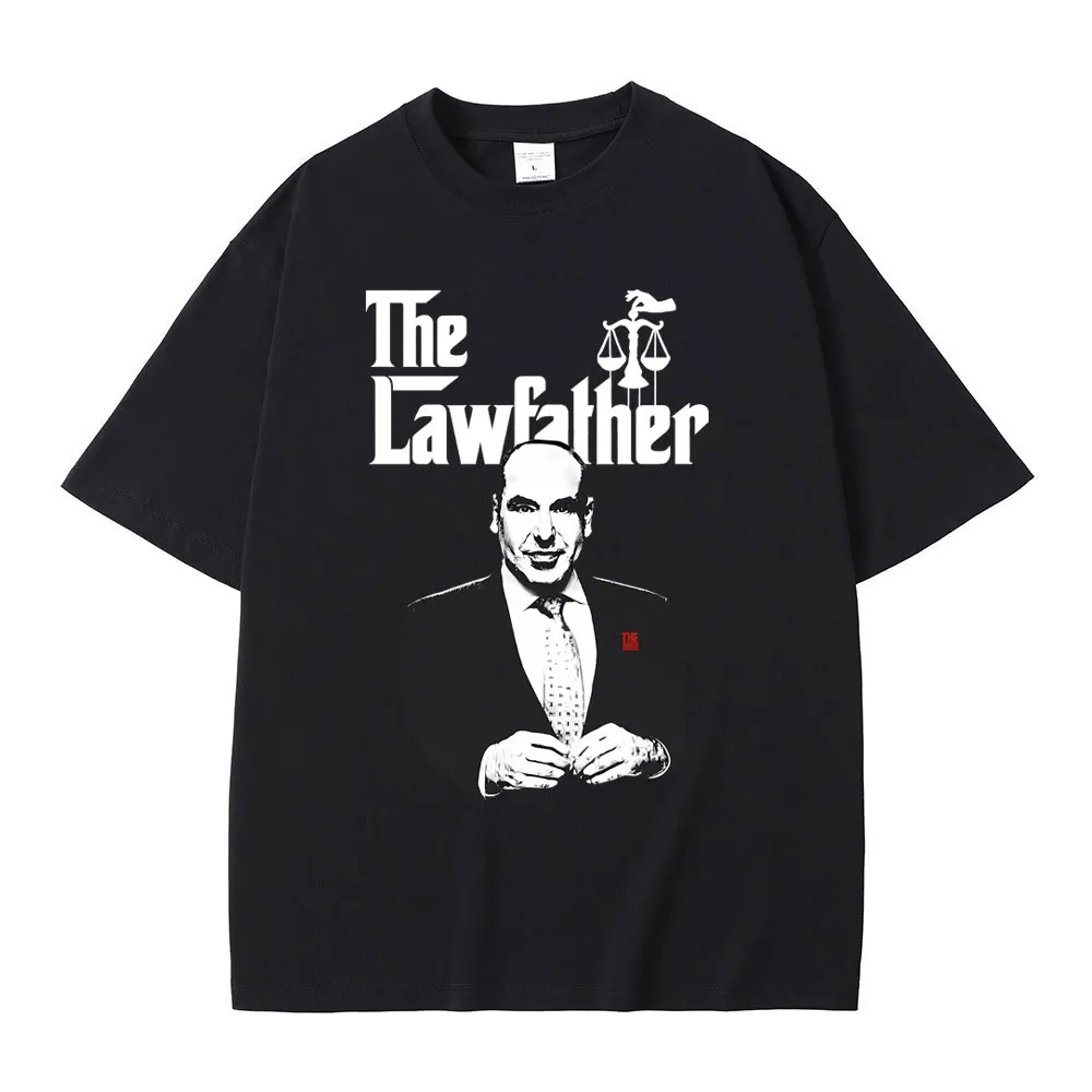 

Best Famous TV Play Suits Graphic T-shirts The Lawfather T-shirt Vintage Lawyer Tshirt Men Women Hip Hop Rock Oversized T Shirts