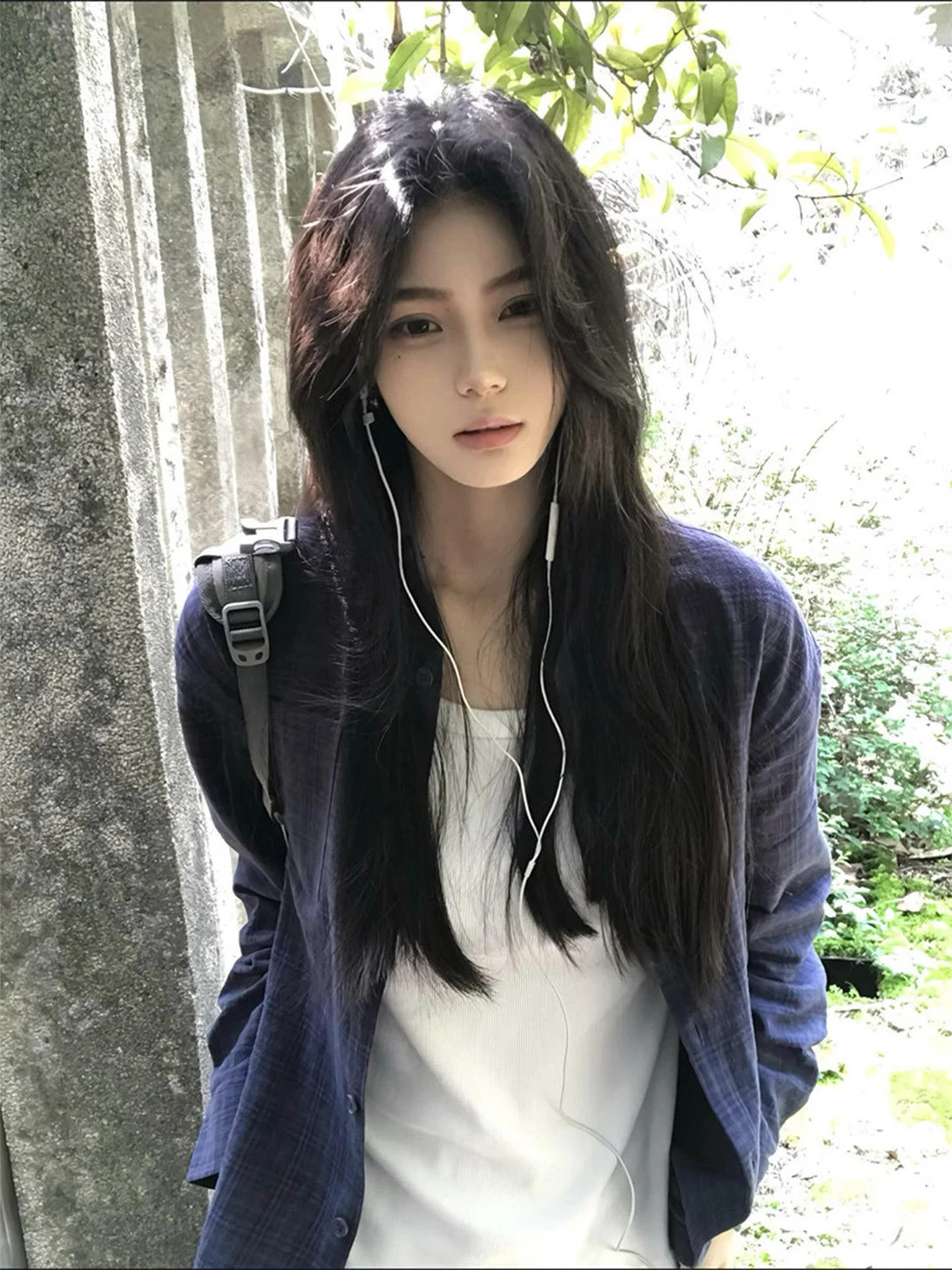 

Retro Korean Style Women's Plaid Shirt Summer Thin Casual Outerwear Sun Protection Layering Loose Fit Long Sleeve Button up