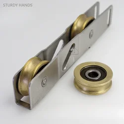 2PCS stainless steel plastic steel door and window pulley bearing copper wheel bridge breaking aluminum alloy window roller