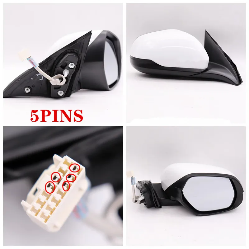 1PCS Car Side Mirror Rearview Mirror Honda For HRV Vezel 2014 2015 2016 2017 2018 RU1 RU5 3/5/8 PINS With Signal Lamp