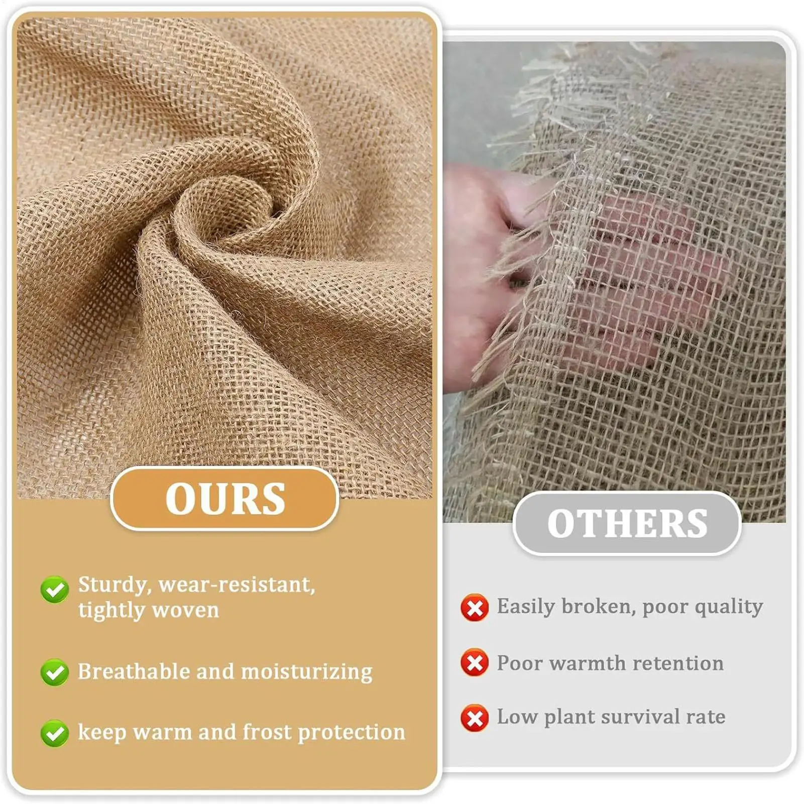 

Plant Covers For Winter Anti-Freeze Burlap Cloth Natural Burlap Plant Covers For Fruit Tree Vegetable Berry Bush Garden Shrub