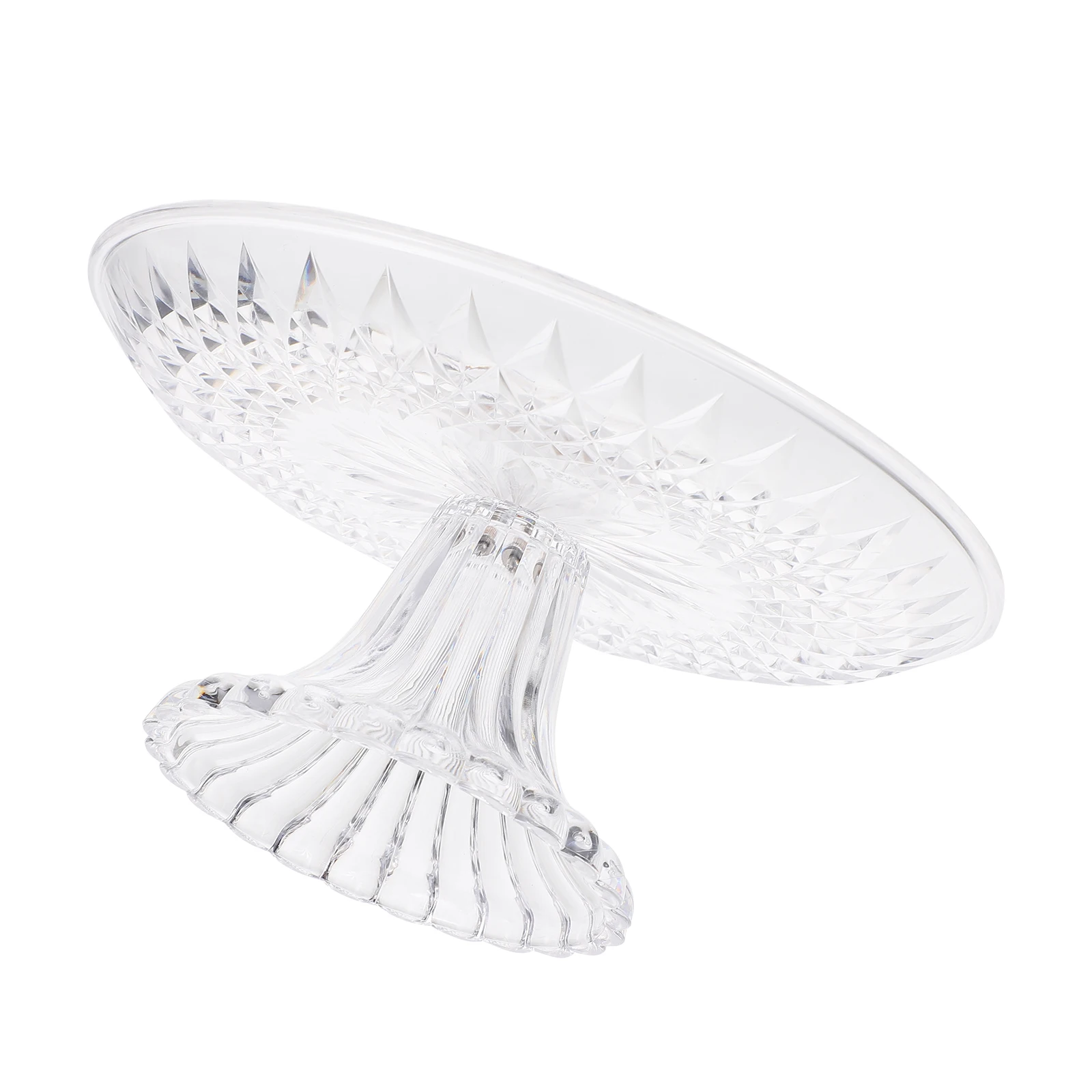 1 قطعة وعاء الفاكهة الاكريليك 10 بوصة مستديرة شفافة الحلوى حامل انفصال صينية الوجبات الخفيفة لحفل الزفاف Ktv الحدث كعكة العرض