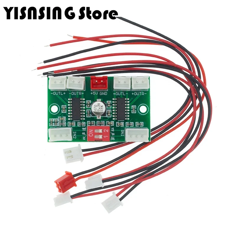 XH-A156 Mini PAM8403 Digital Audio Amplifier Board 4 Channels 3W * 4 DC 5V Stereo Sound AMP With Cable For Speaker