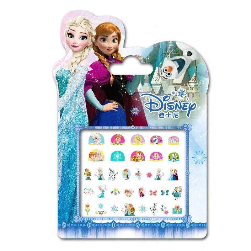 Pegatinas de Disney para niñas, juguetes de maquillaje de Frozen, elsa y Anna, Blancanieves, Princesa Sofía, Minnie, pendientes para niños, juguete adhesivo