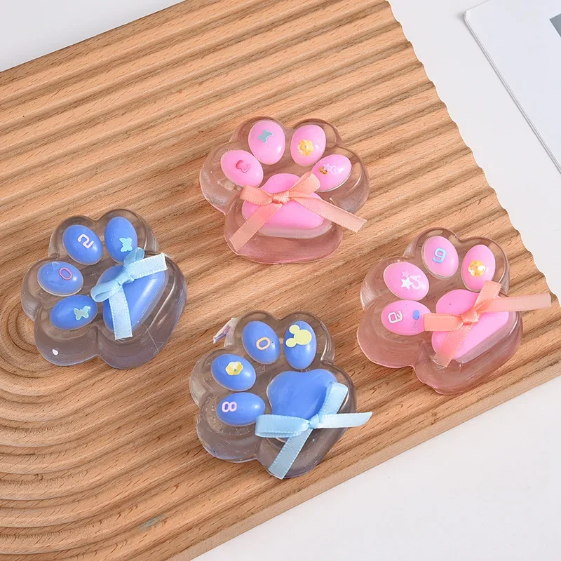 لطيف القط باو لزجة الضغط لعبة الإجهاد الإغاثة معسر القط مخلب اسفنجي تململ لعبة تقليل الإجهاد ضغط لعبة هدية لفتاة