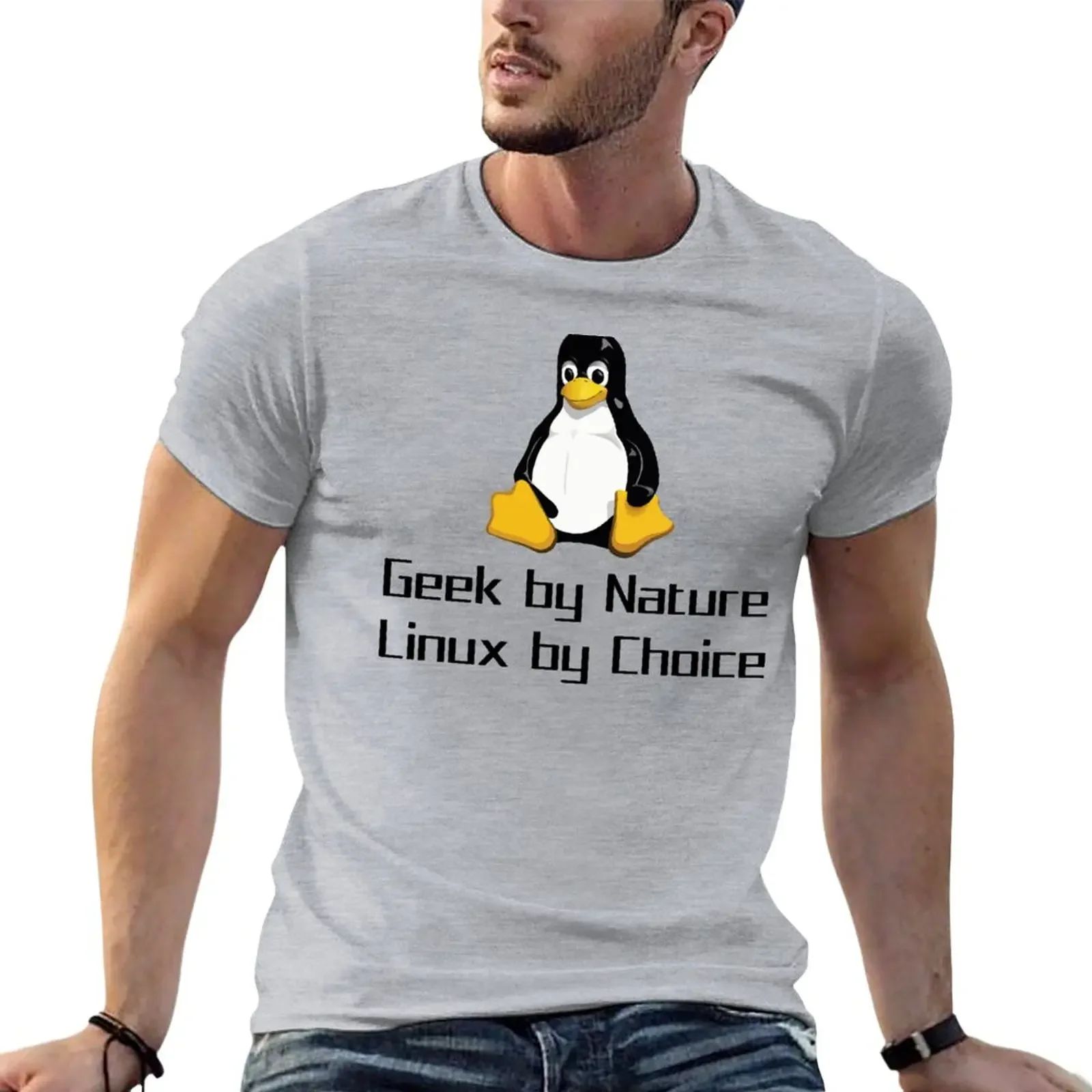 

Geek By Nature Linux By Choice Nerd T-Shirt hippie clothes summer clothes fruit of the loom mens t shirts