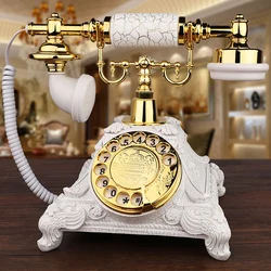 Retro American Style Rural Corded Fixed Telephones Europe Vintage Fashion Turntable Old Phone Nostalgic Landline Home Office