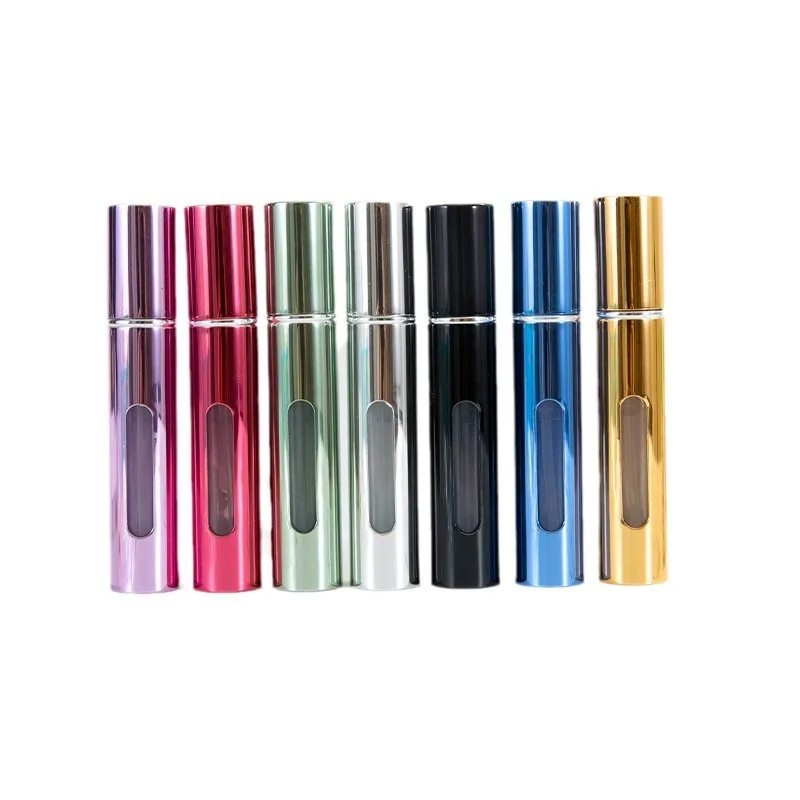10ml Ultra Fine Spray Perfume Dispenser Visible Small Open Window Perfume Dispenser Bottle Portable Travel Sample Push Bottle