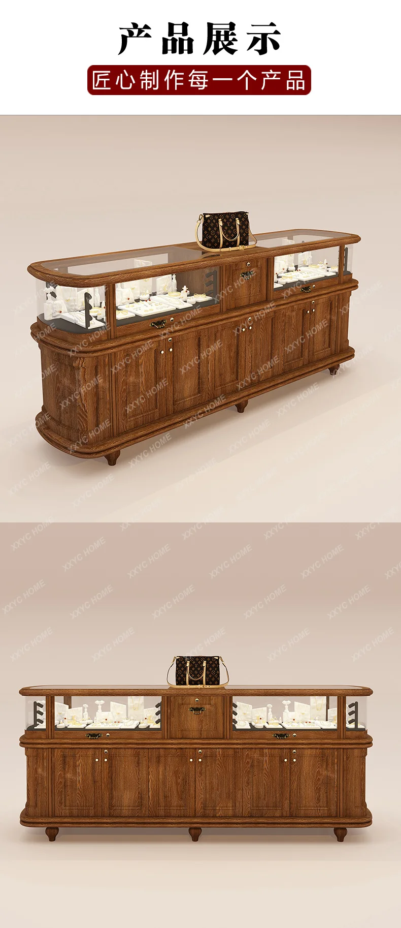 X-S  Cabinet Medieval Clothing Store Studio Luxury Container Accessories Display Cabinet Jewelry Bags Display HG