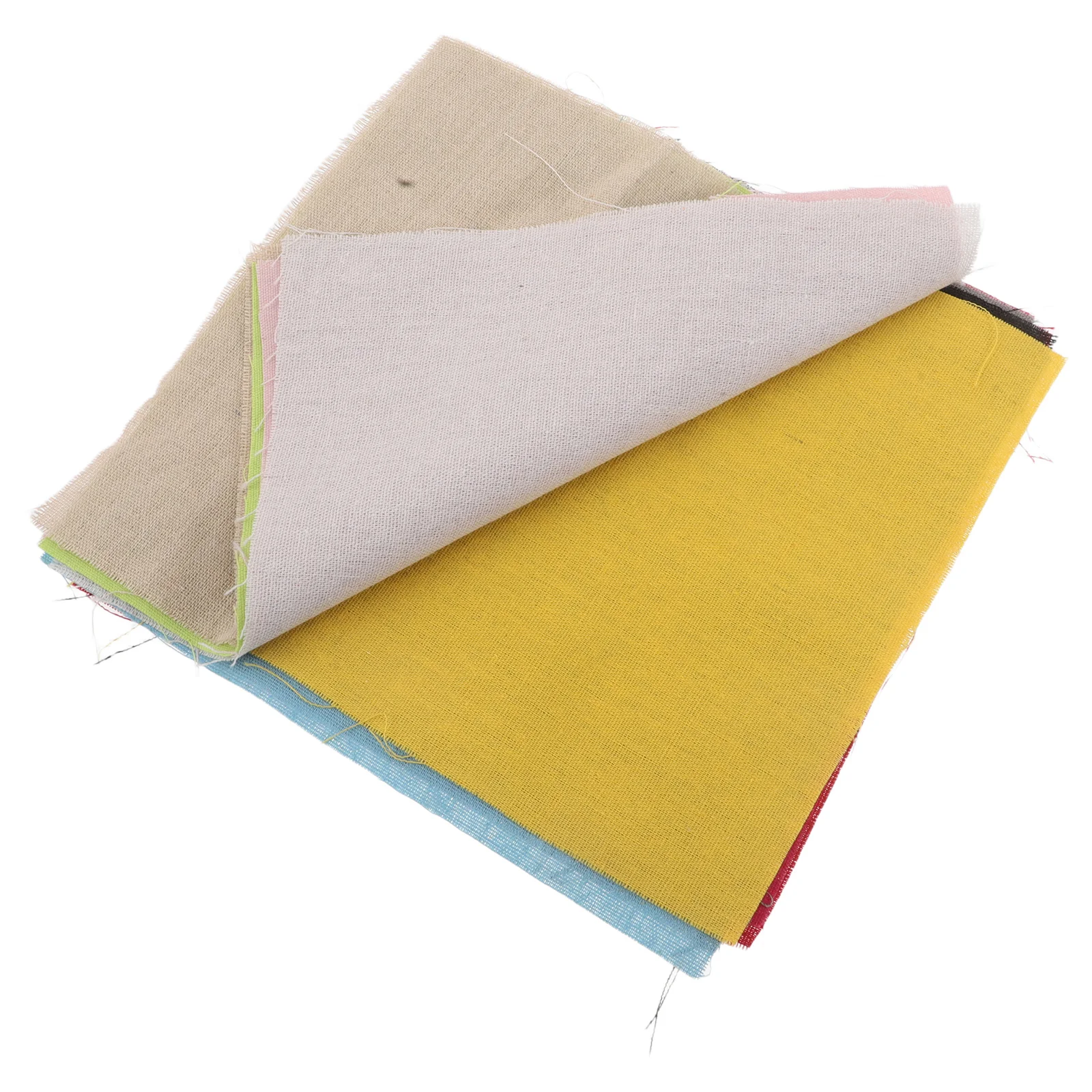 

12 Sheet Embroidery Fabric Cloth Needlework Cross The Flowers Imitation Linen Squares