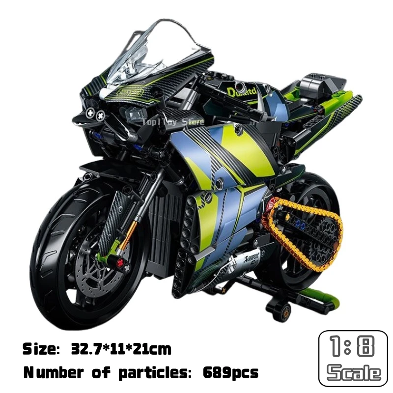 โมเดลรถมอเตอร์ไซค์แข่งทางเทคนิค ชุดตัวต่อรถมอเตอร์ไซค์ชื่อดัง ของตกแต่งโต๊ะทำงาน ยานพาหนะในเมือง ของเล่นเด็ก ของขวัญเทศกาล