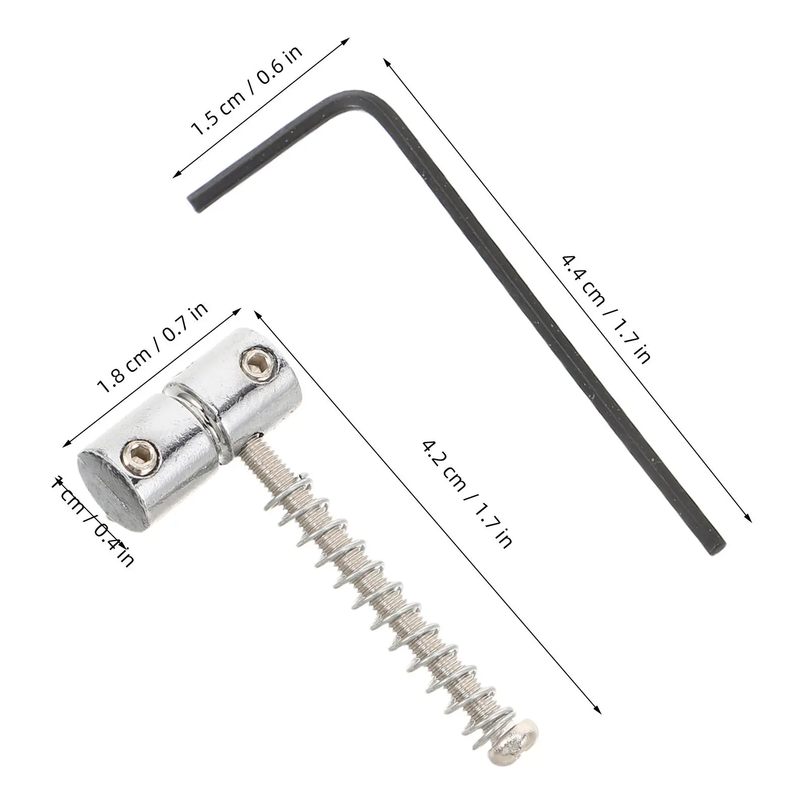 4Pcs Electric Bass Guitar Saddles Silver Replacement Hardware Bridge Fine Height Adjustment for Stable String Position and Buzz