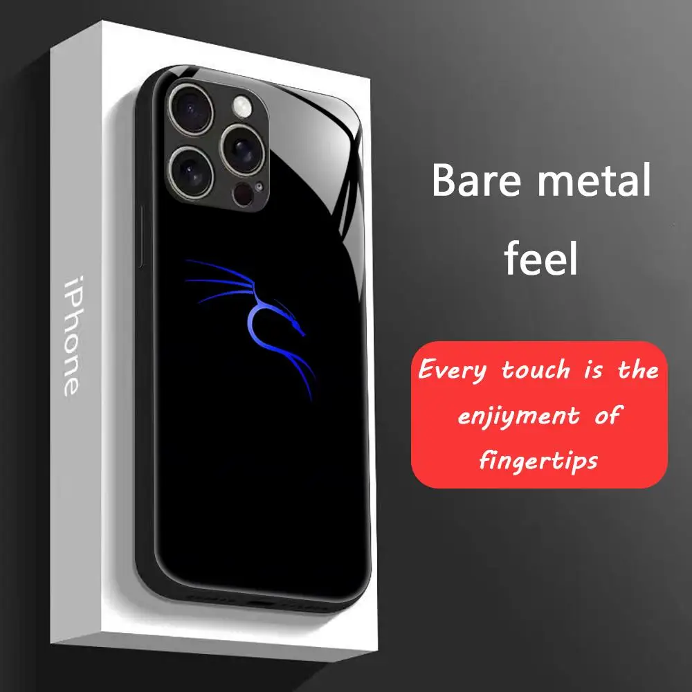 K-Kali L-Linux Brand Phone Case For iPhone 16 15 14 13 12 11 X XR XS 8 Plus Mini Pro Max Glass Magnetic Phone Case - view 3