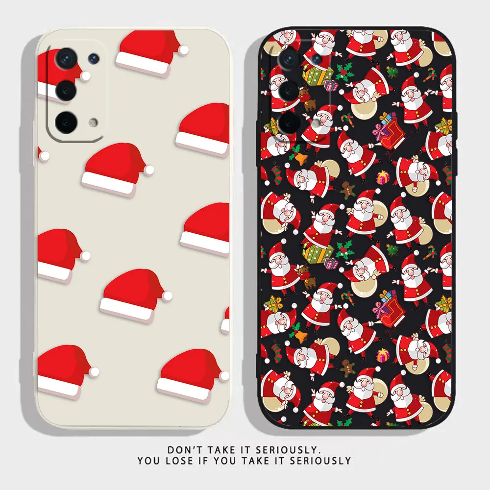 Father Merry Christmas Santa Hat Phone Case For OPPO A15 A16 A17 A31 A38 A53 A54 A55 A57 A58 A72 A73 A74 A78 A92 A93 A94 5G Case