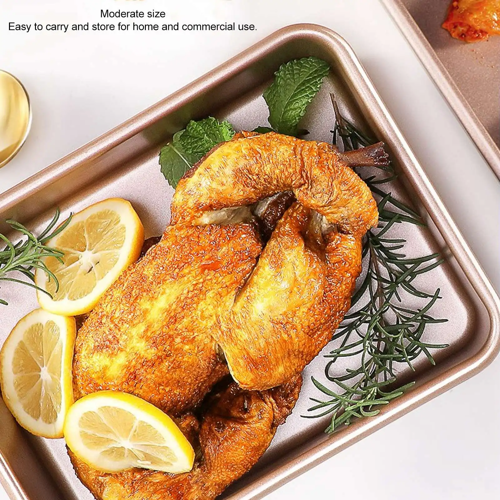Baking Pan Cake Sheet Pan Practical Carbon Steel Prevent Stick Easy To Clean Easy To Store Portable for Restaurant for Home