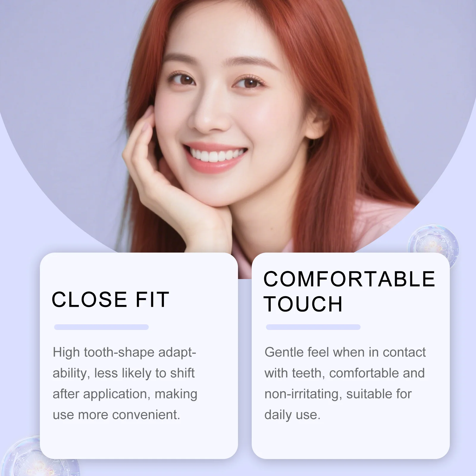 Purple Teeth Strips, gently clean dental plaque, protect and brighten teeth. Portable and easy to use for daily oral care.