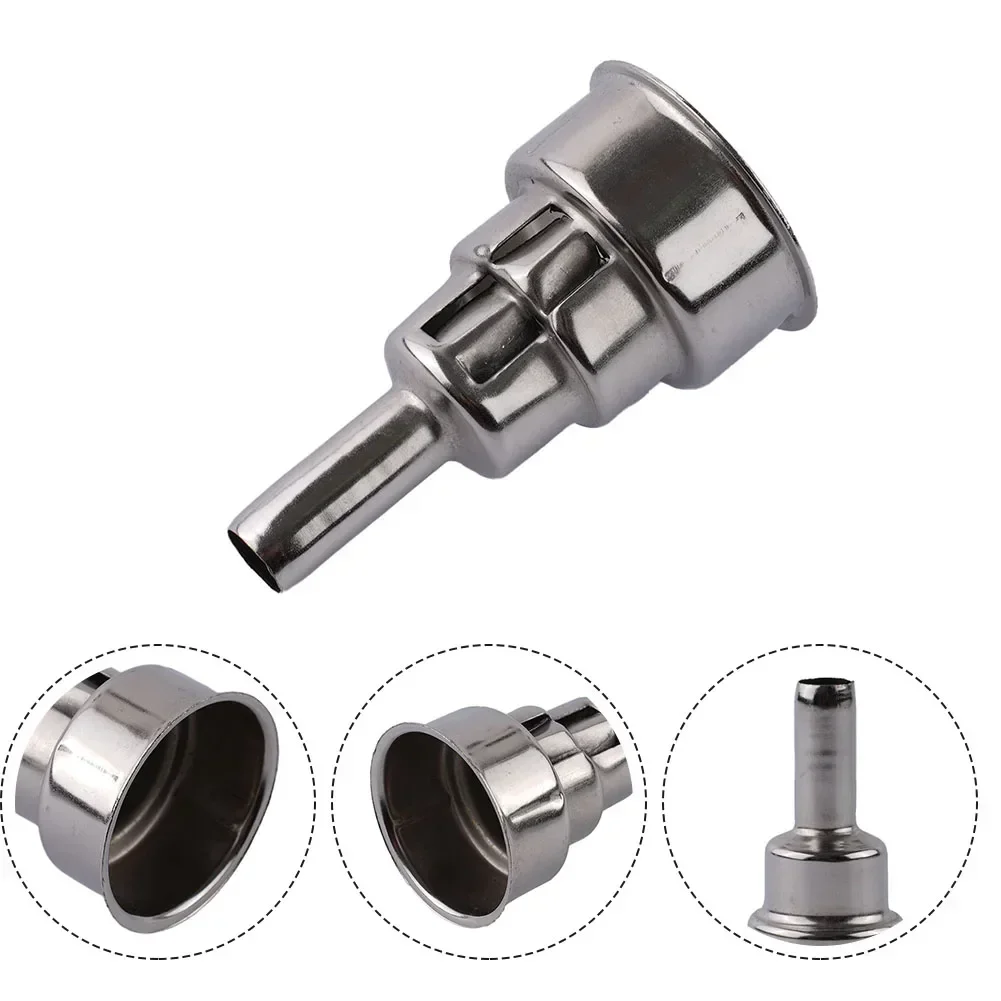 Sturdy Handheld Heatgun Accessories, 9mm Round Welding Nozzles, Reliable Metal Iron Material, Suitable for Various Welding Jobs